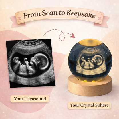 Custom Ultrasound Orb – Crystal Keepsake