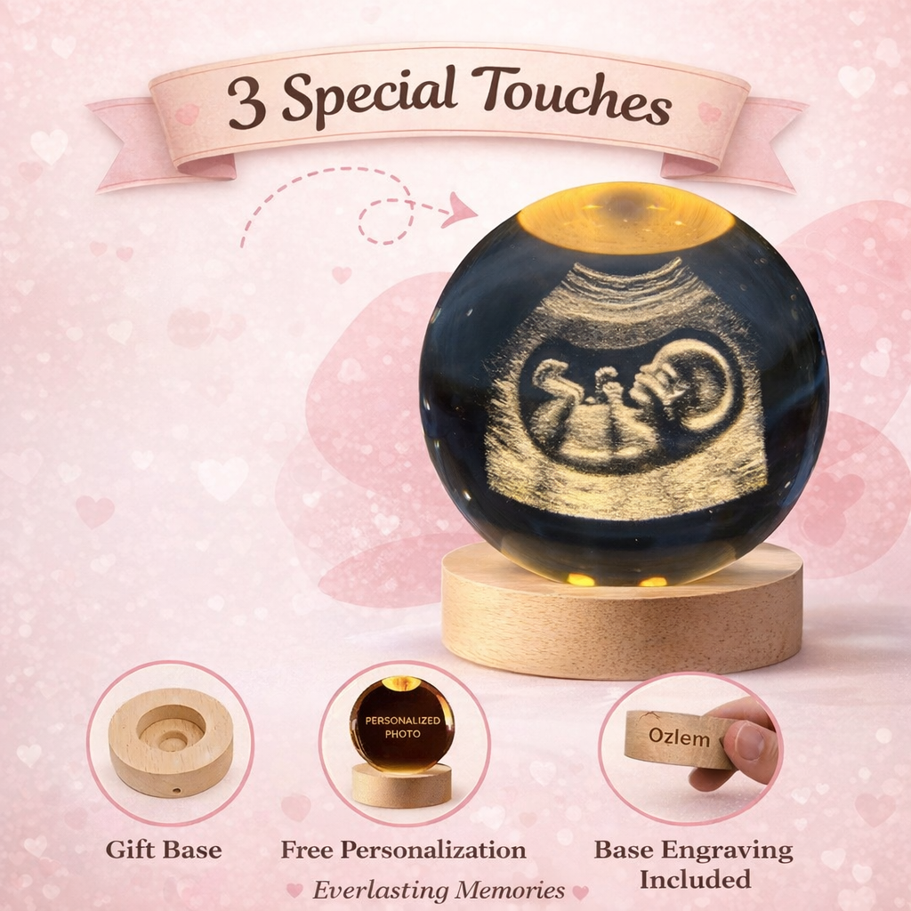 Custom Ultrasound Orb – Crystal Keepsake